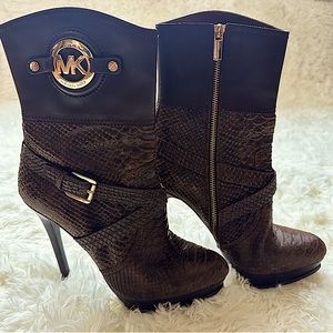 MICHAEL KORS Stockard Bootie - Women’s Size 9M - Brown Mixed Leather